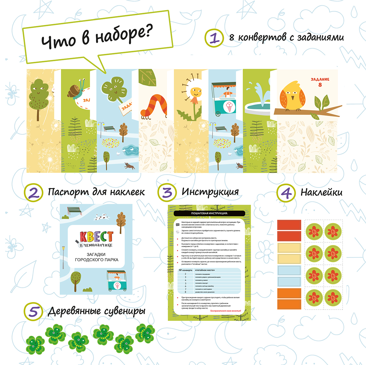 Настольная игра HappyLine Загадки городского парка - фото 5