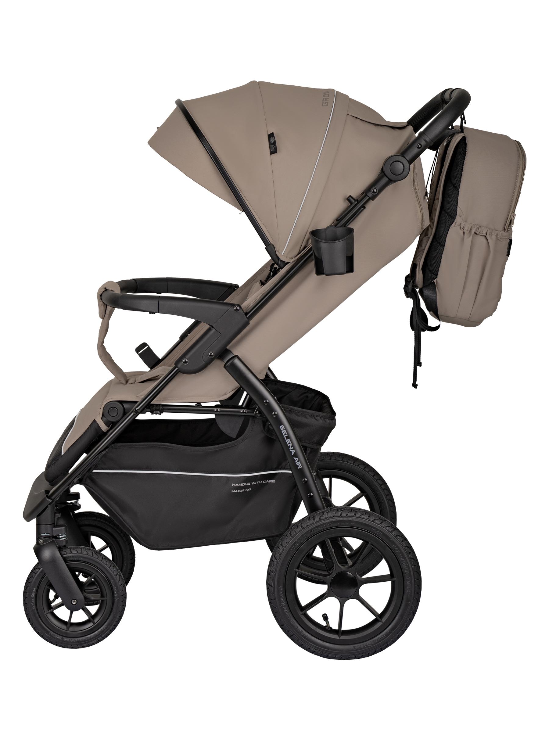 Коляска прогулочная JOVOLA SELENA Air 2025 с сумкой бежевый - фото 23