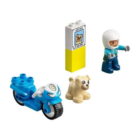 Конструктор LEGO DUPLO Полицейский мотоцикл блочный