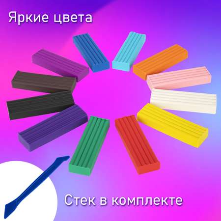 Пластилин Brauberg 12 цв.