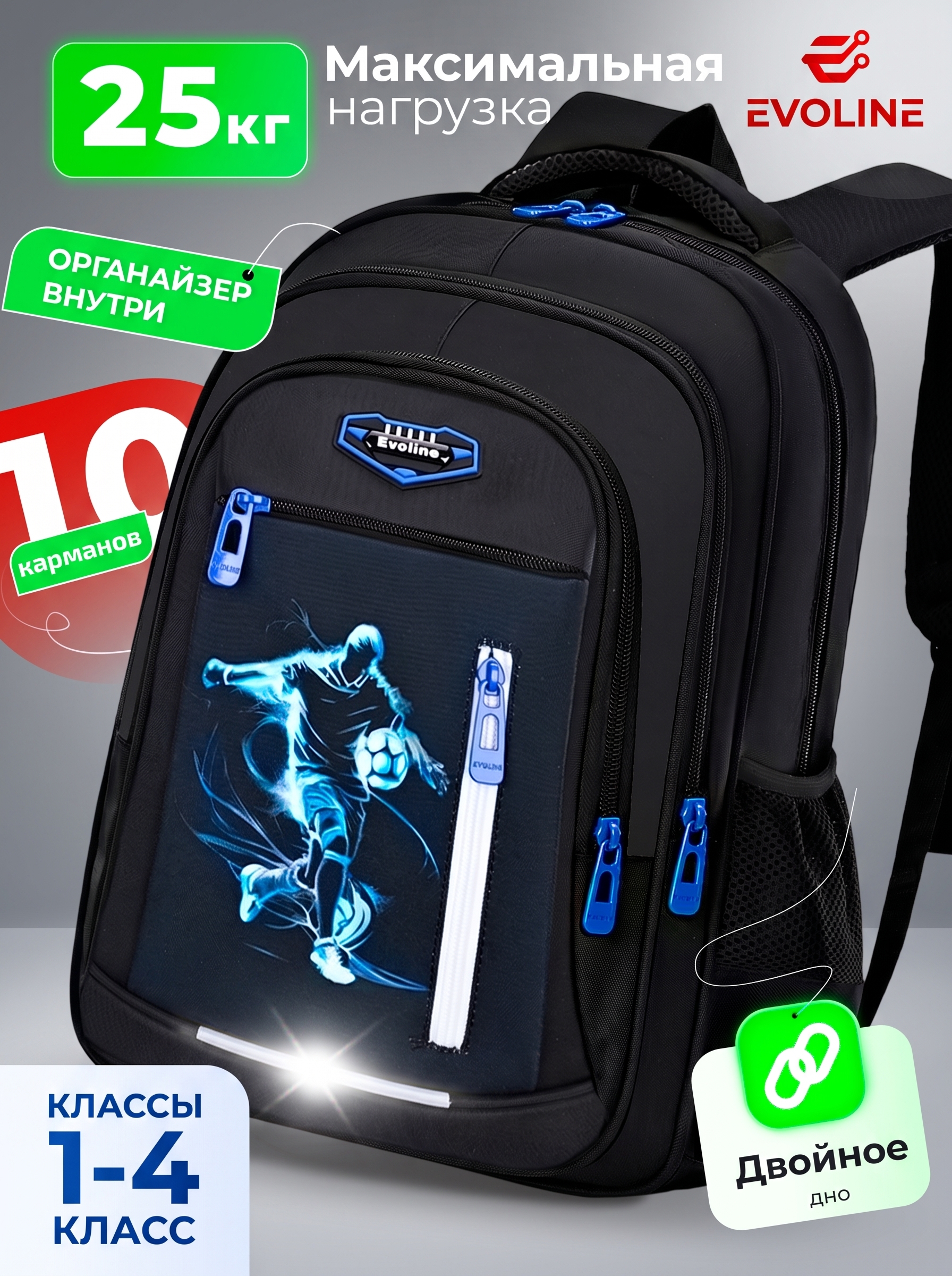 Рюкзак Evoline Футболист - фото 14