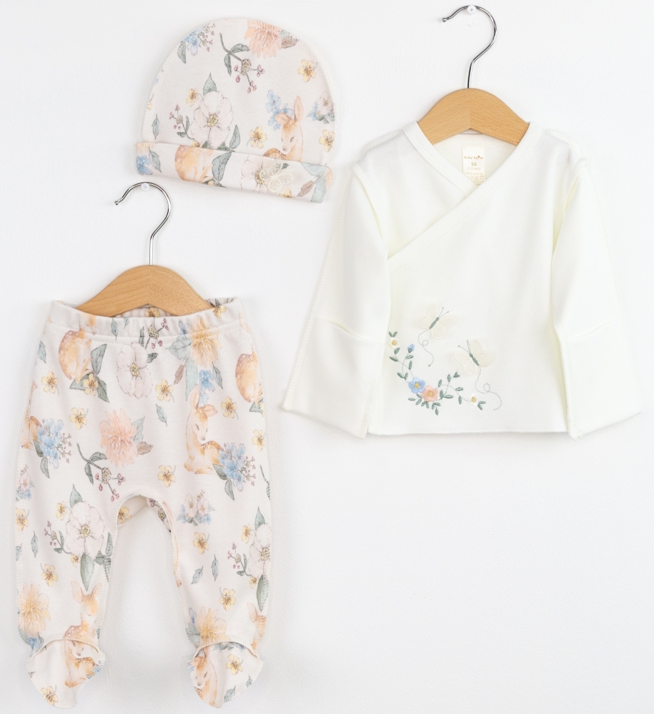 Комплект Baby boom КН164/2-И Цветы и олени на молоке - фото 1