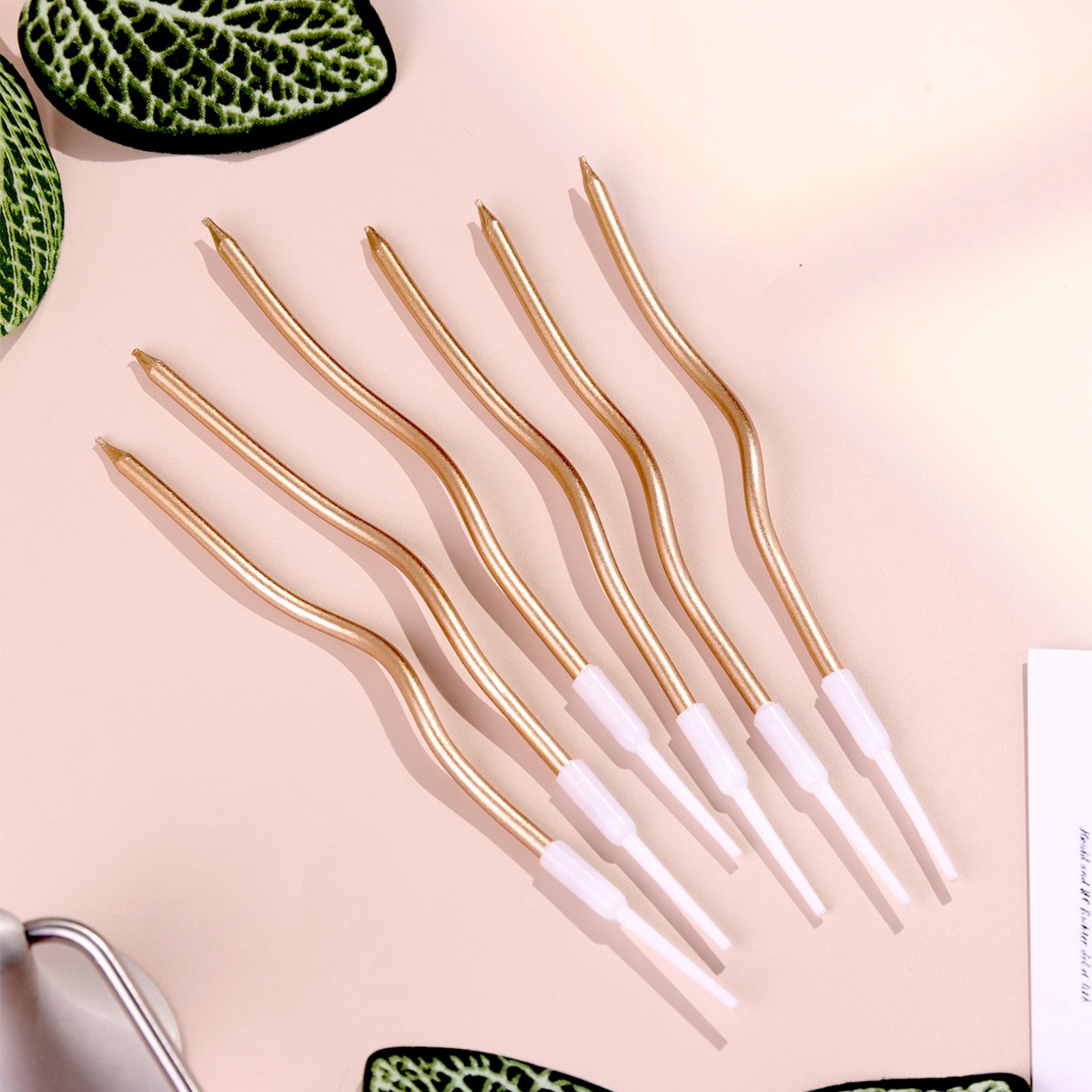 Свечи для торта Страна Карнавалия Серпантин 6 шт коктейльные шампань - фото 4