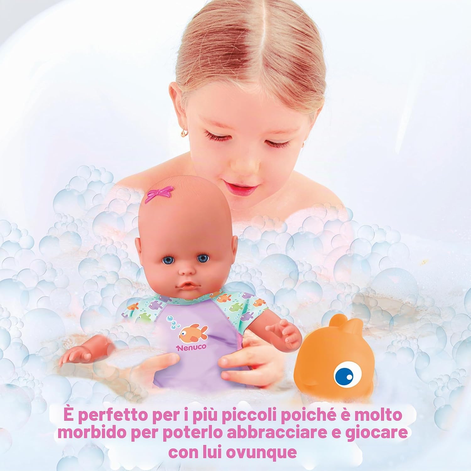 Кукла пупс Famosa Nenuco Мое первое купание высота 30 см NFN88000 - фото 6