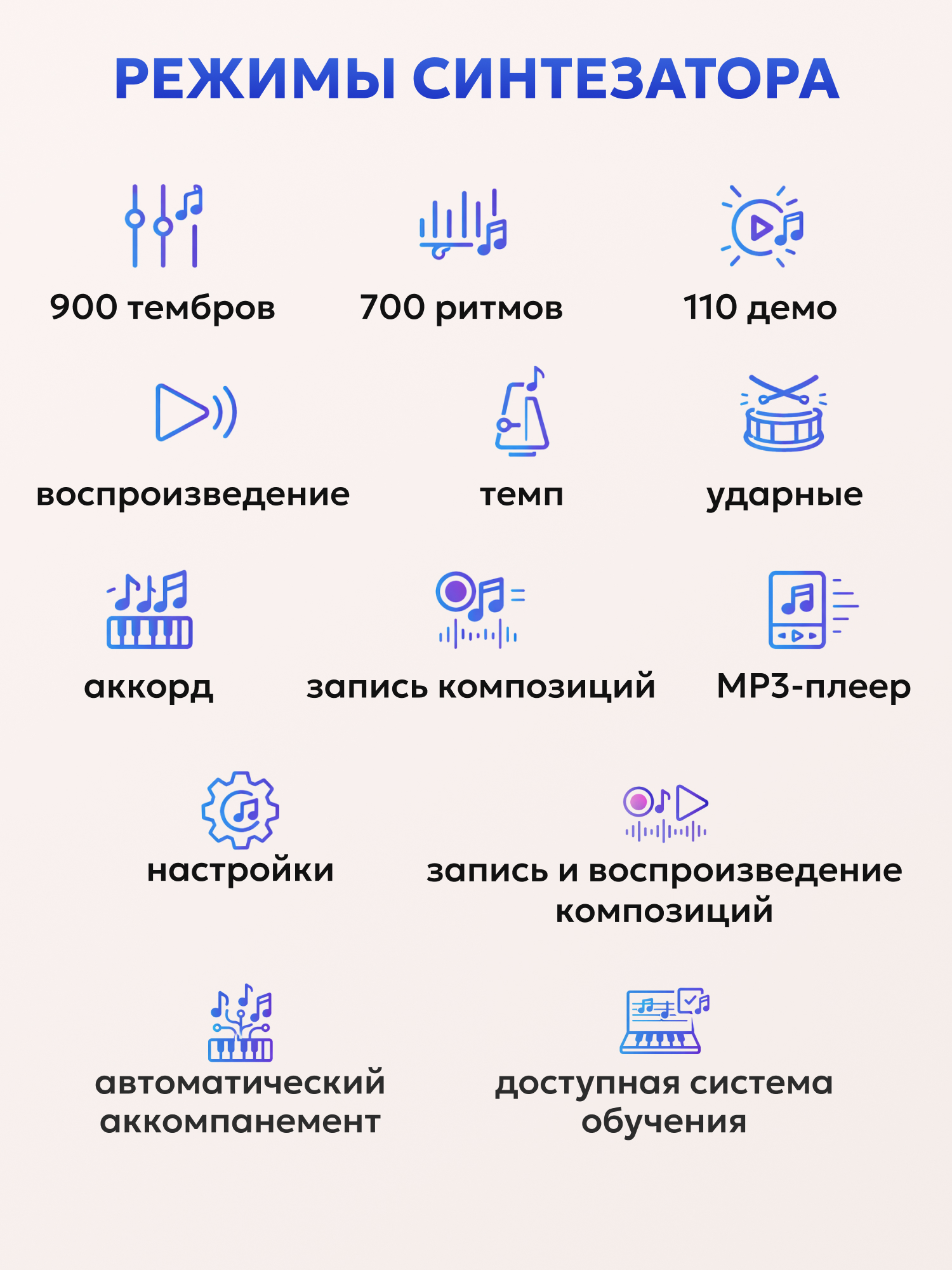 Игрушка музыкальная AIMOTO MasterPiano синтезатор - фото 4