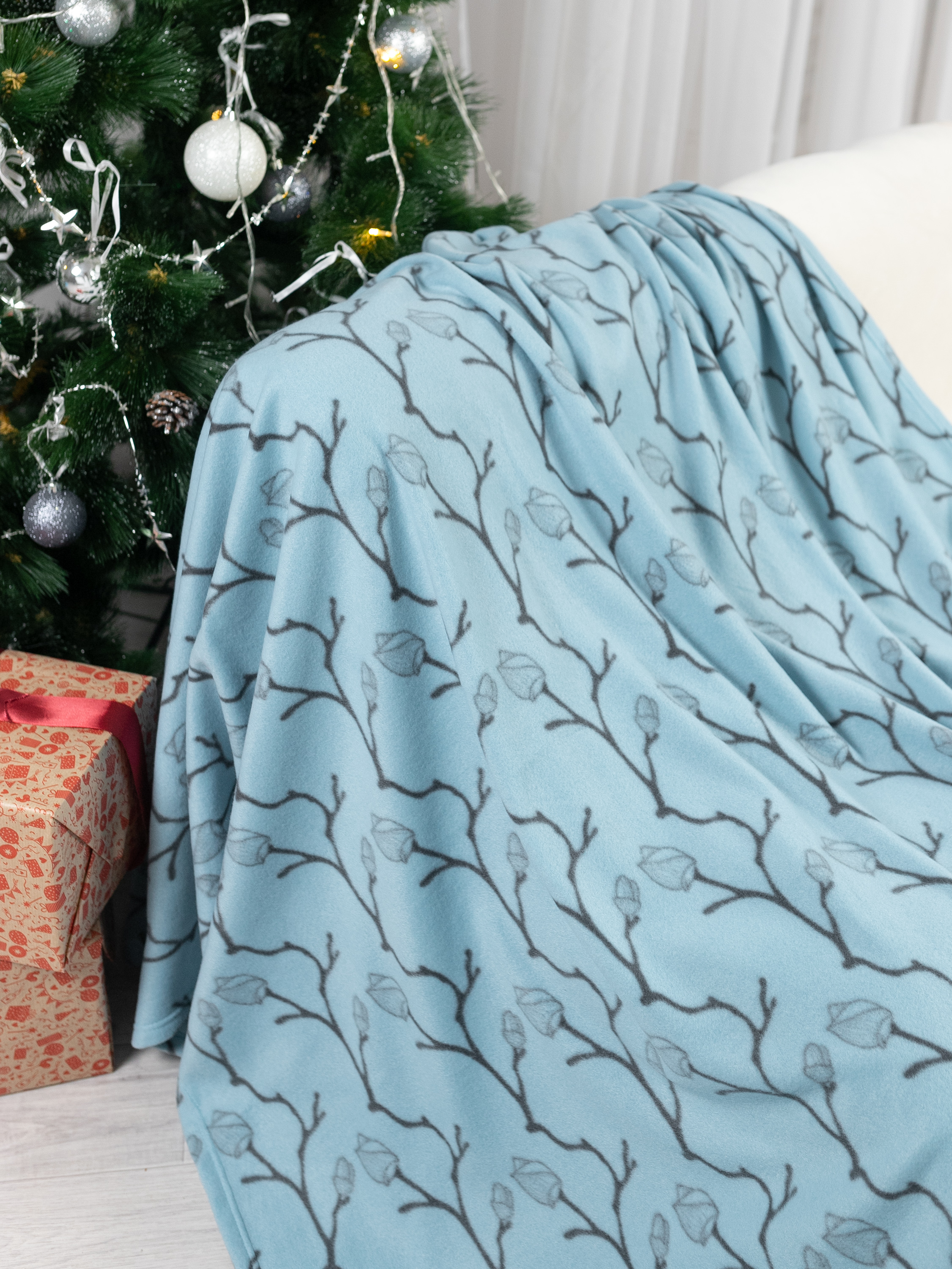 Плед Wellness WPL135-Ветки 130 x 150 см флис - фото 6