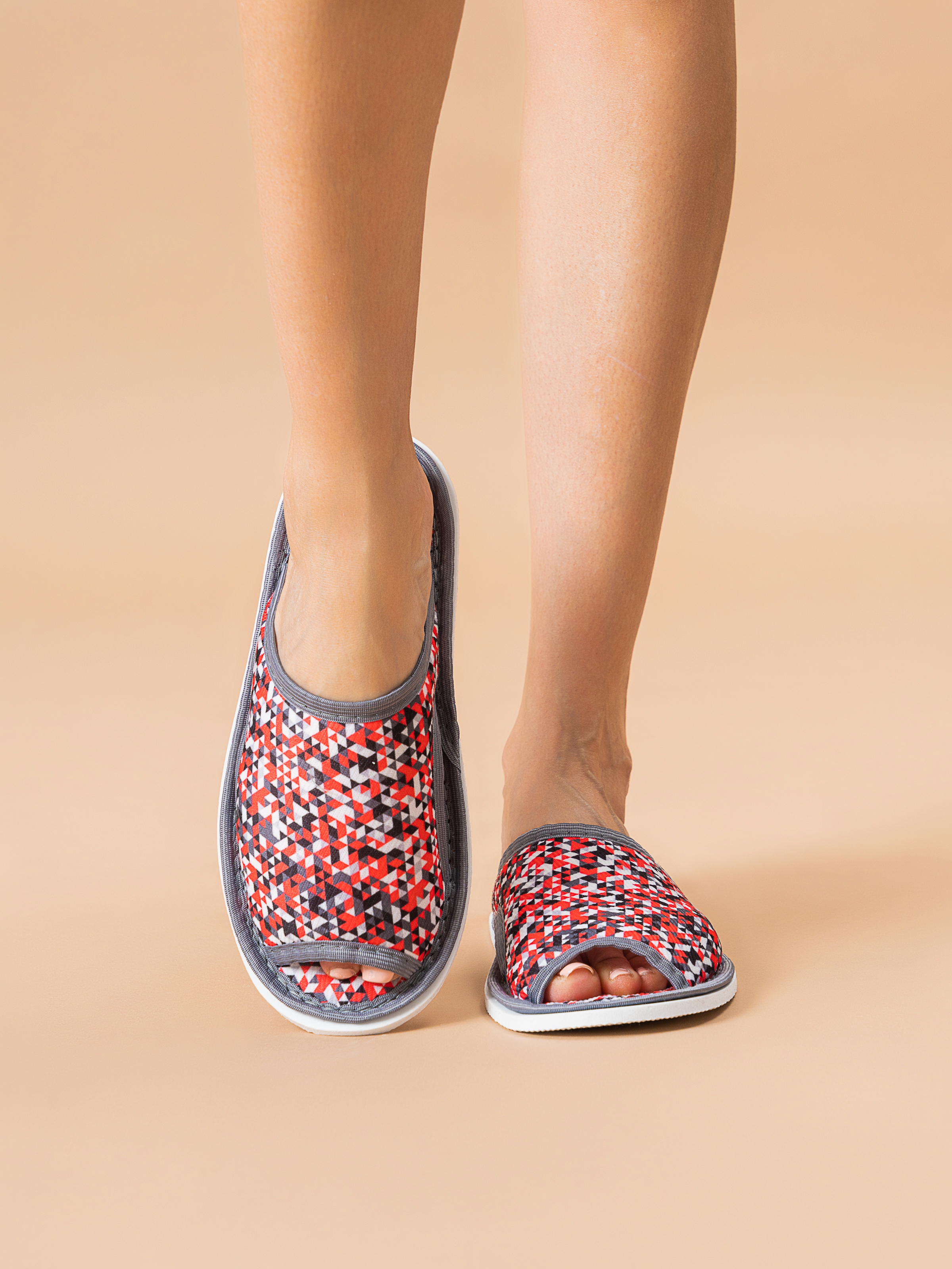 Тапочки IVShoes С-6ЖТПО-МР/мозаика/красный - фото 1