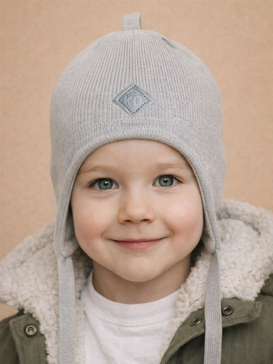 Шапка ПриКиндер B-Sp2336 Цвет: Светло-серый - фото 1