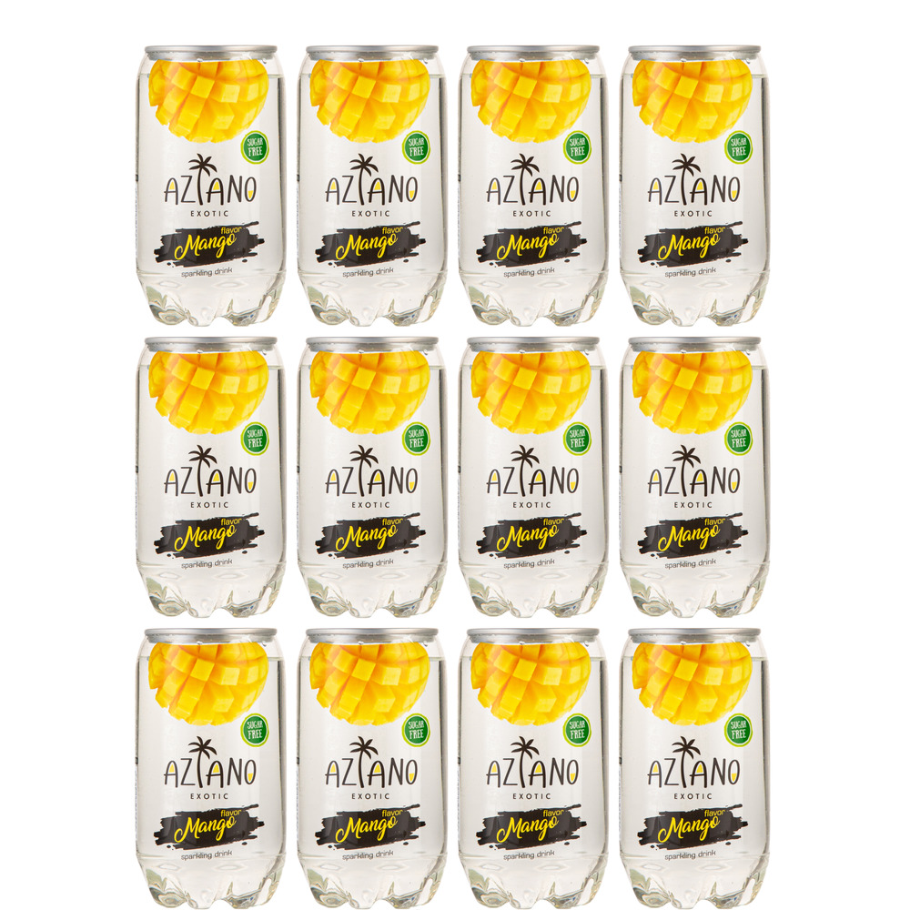 Напиток газированный Aziano Sparkling Манго 0.350 л 12 штук - фото 1