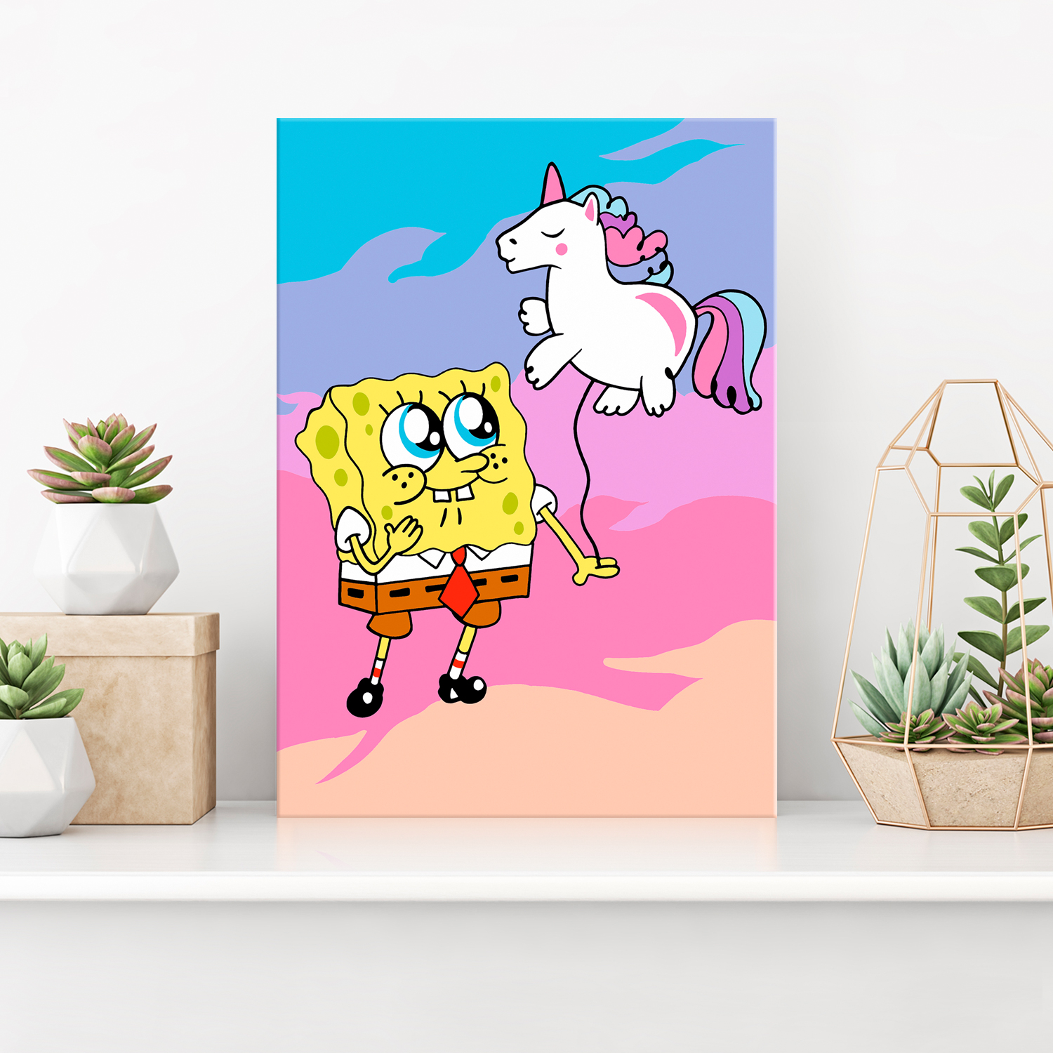 Картина по номерам Hobby Paint Губка Боб с единорогом в ассортименте - фото 3