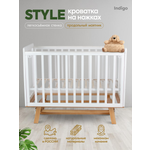 Детская кроватка Ingo Style IN-02 белый натуральный, продольный маятник