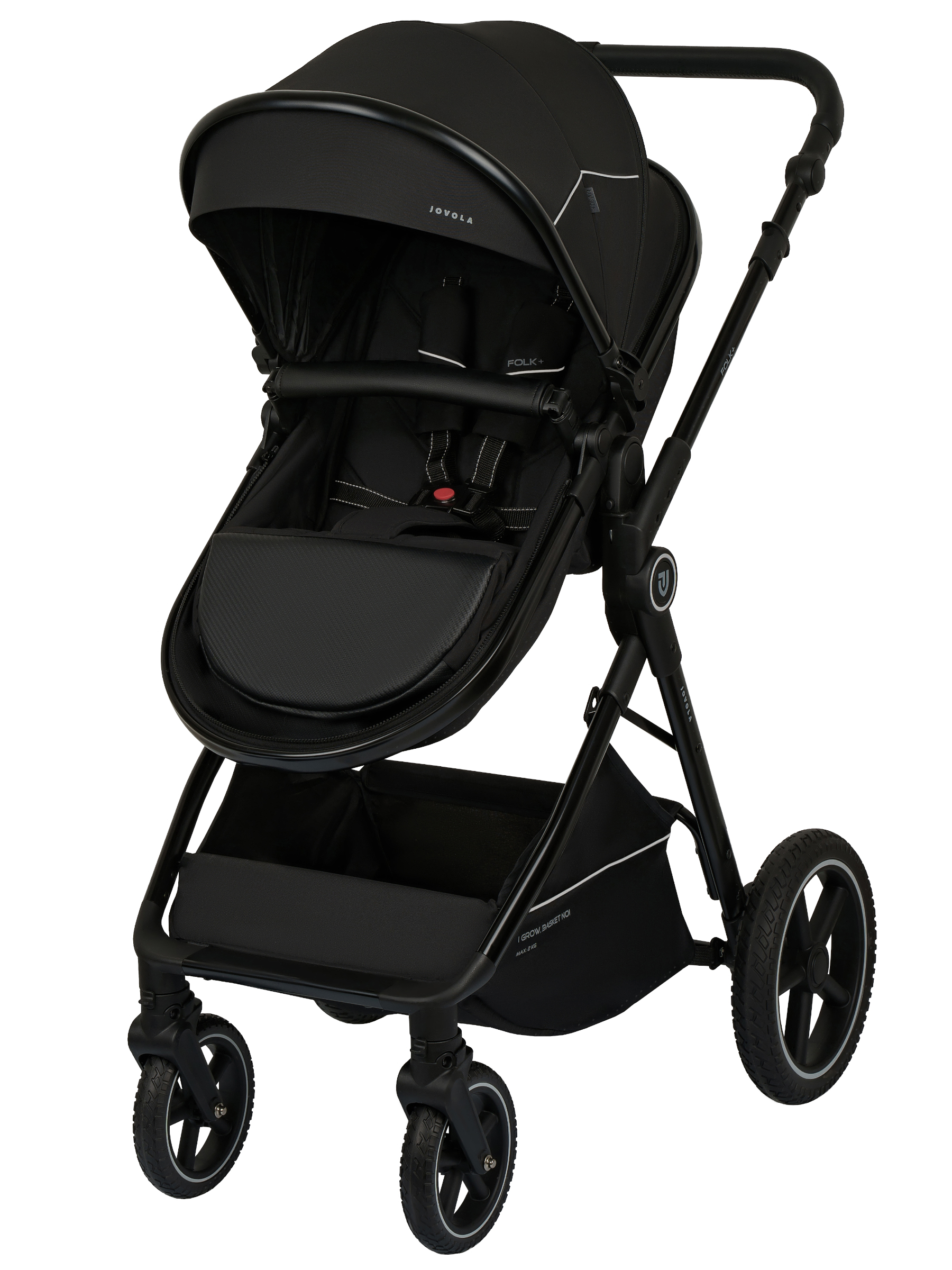 Коляска трансформер JOVOLA Folk+ 3в1 черный - фото 19