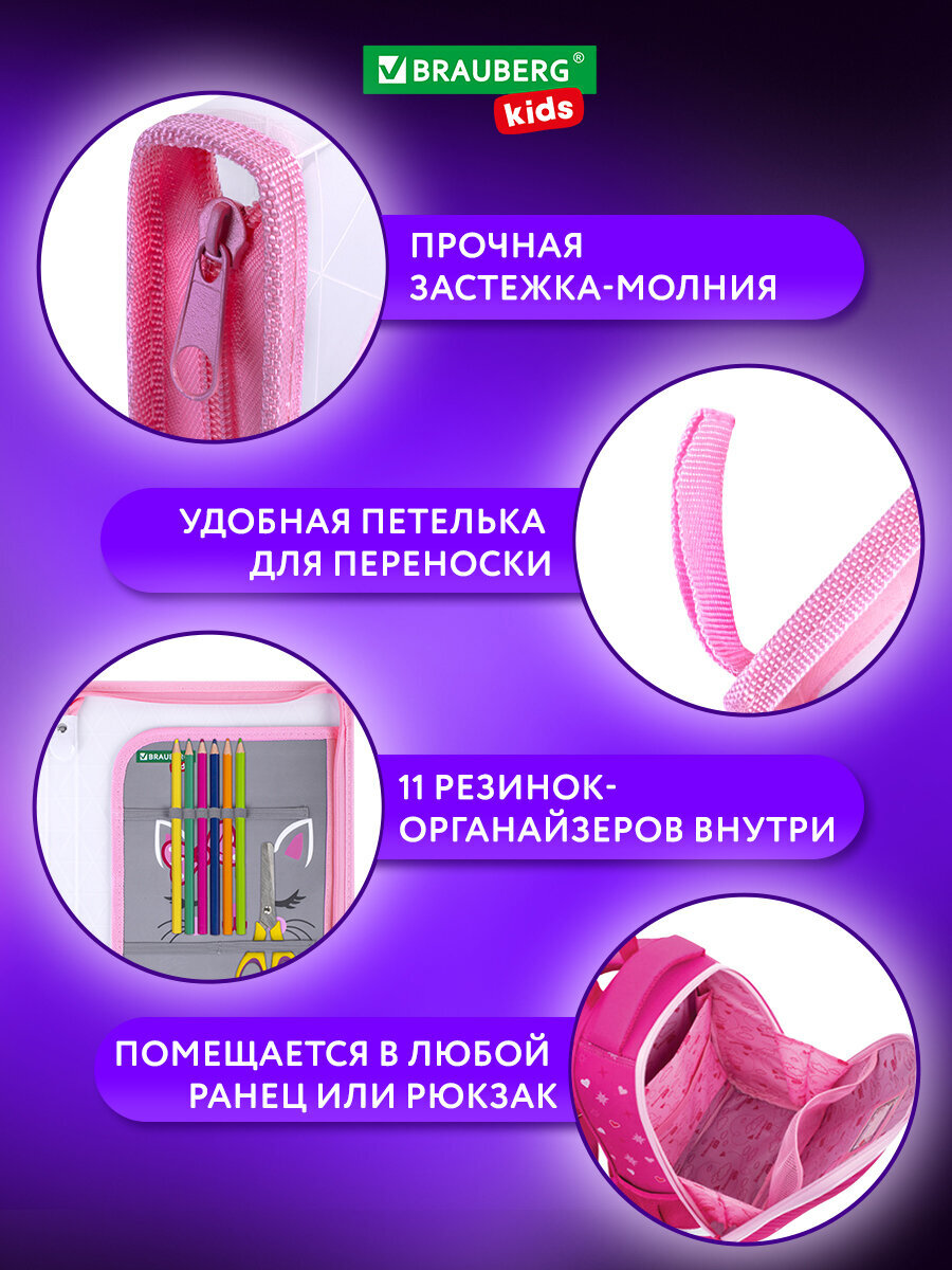 Папка для тетрадей Brauberg очаровательный кот А4 - фото 4