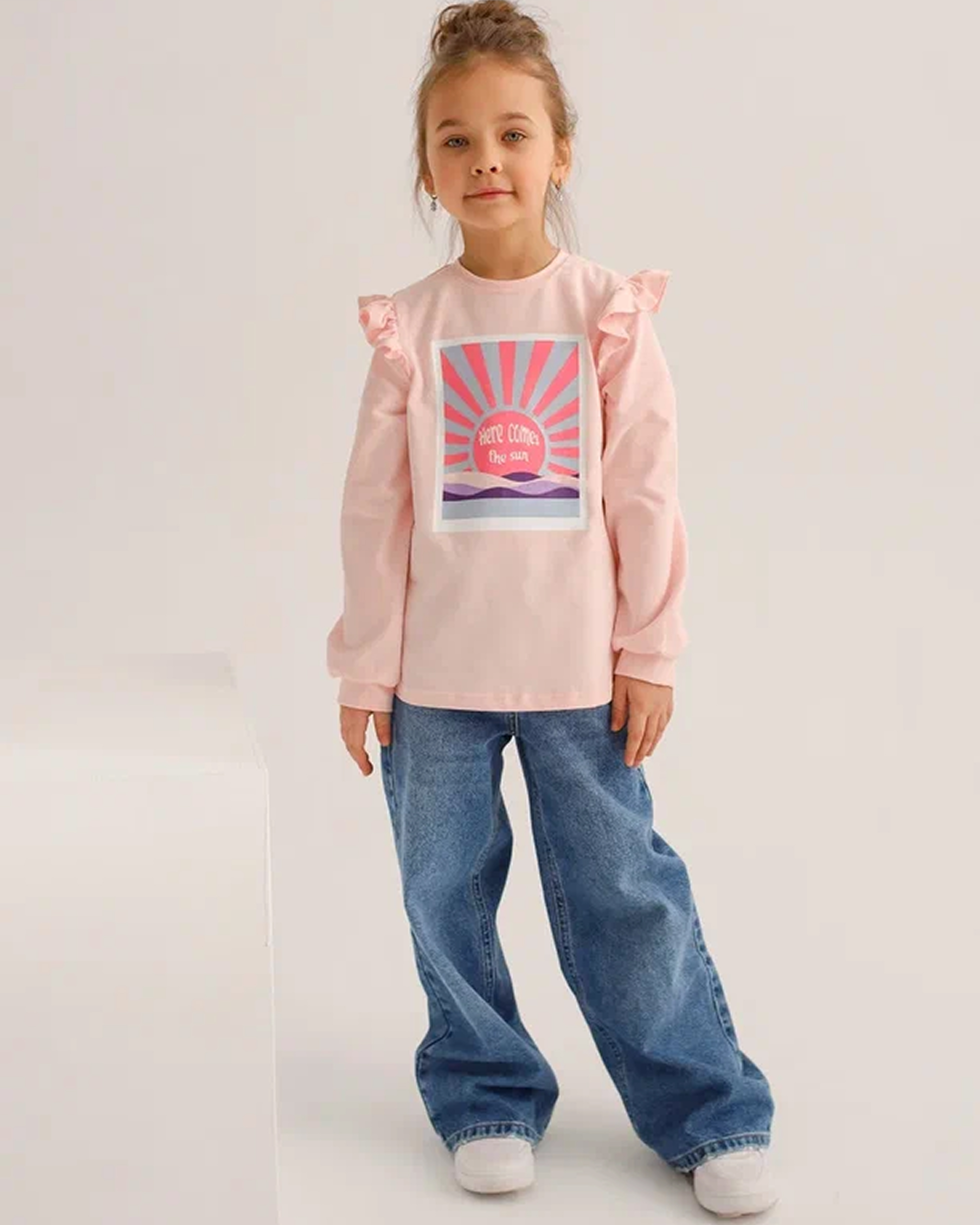 Джинсы MINIDINO ТЕКС-В-011 Брюки джинсовые для девочек - фото 5