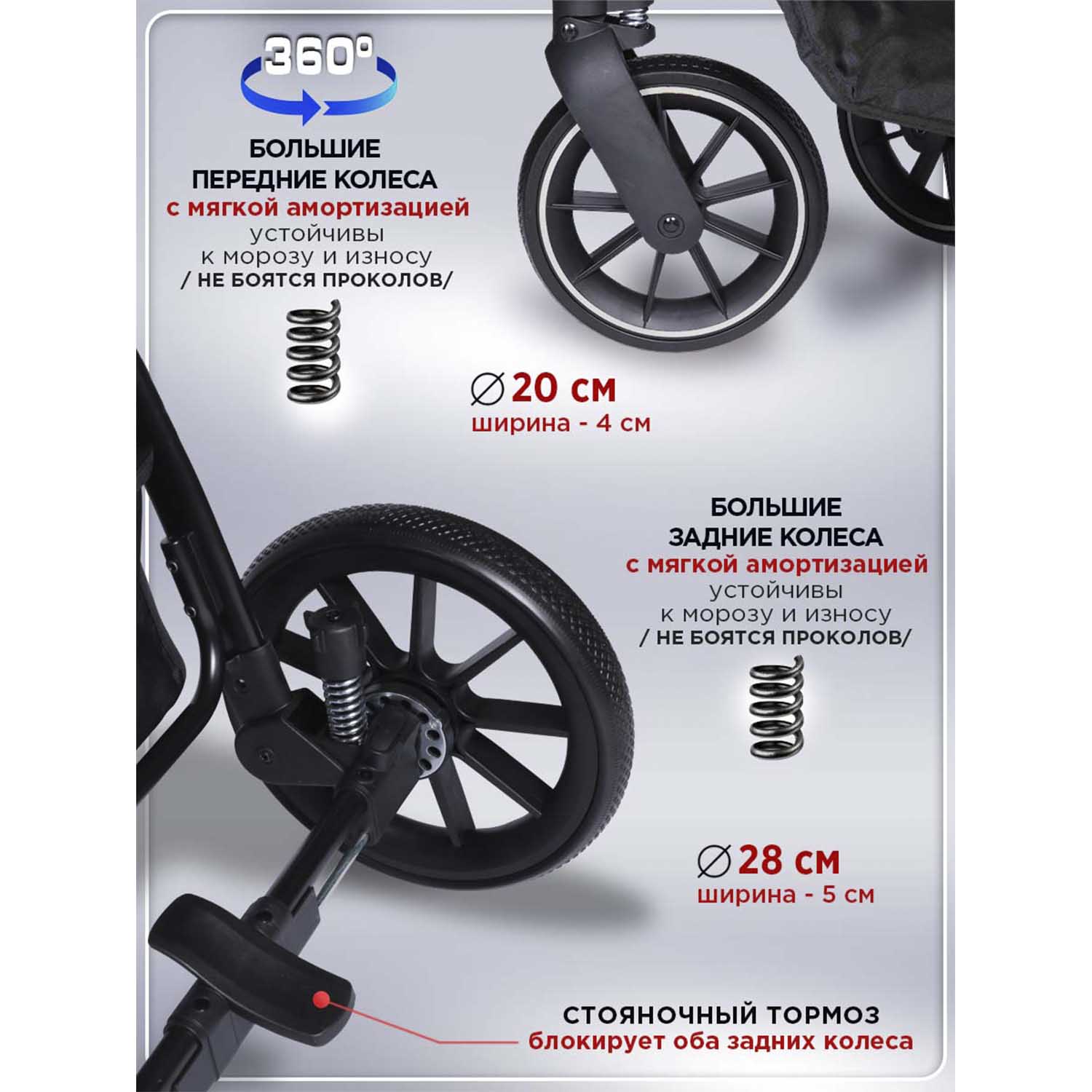 Коляска прогулочная BabyCare Venga Чёрный черный - фото 16