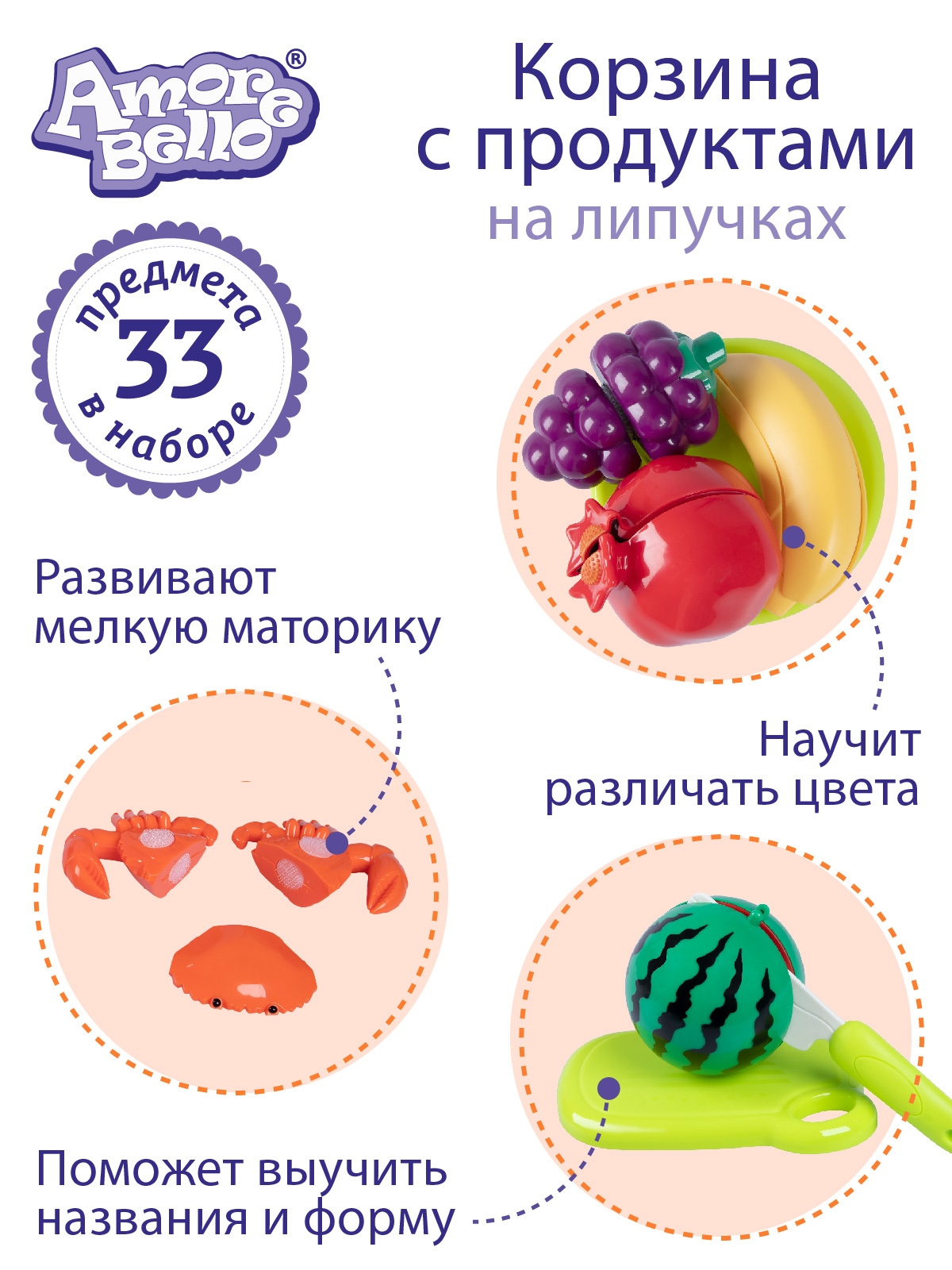 Игрушка AMORE BELLO продукты 33 предм. - фото 4