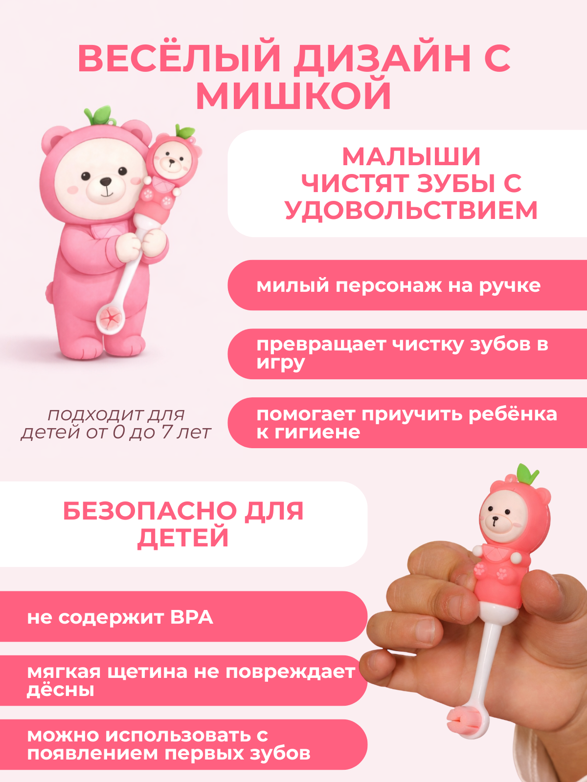 Зубная щетка классическая Чистый Зуб от 0 лет 1 шт. - фото 5