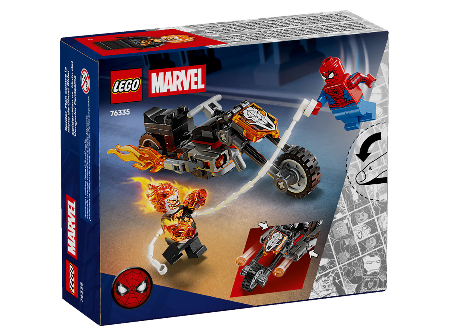 Конструктор LEGO Marvel Super Heroes Мотоцикл Человека-паука 72 дет. - фото 7