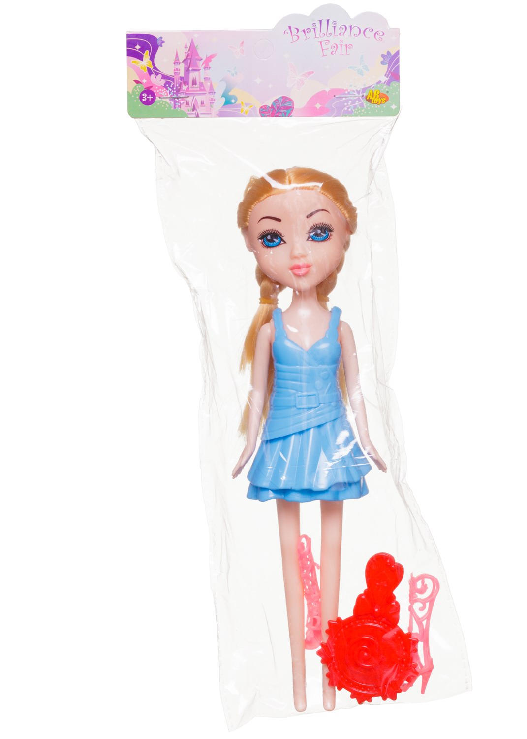 Кукла модельная Abtoys Brilliance Fair высота 18 см PT-01834/голубое - фото 1