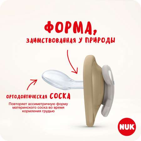 Пустышка Nuk силикон ортодонтическая от 0 мес. 1 шт.