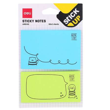Блок самоклеющийся Deli StickUP 5цветов 50л в ассортименте 1114280