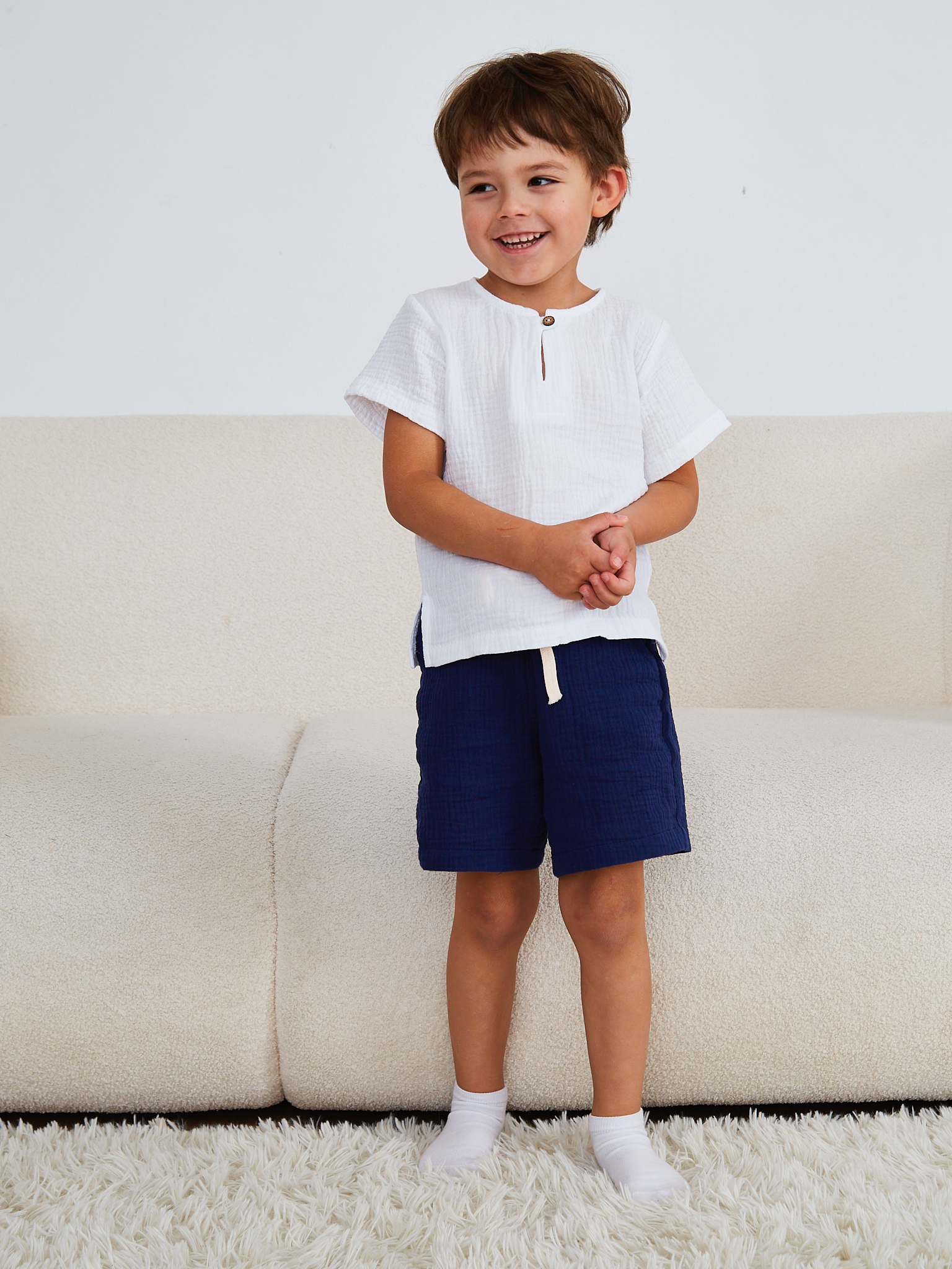 Шорты MOUN Шорты_муслин_синий - фото 9