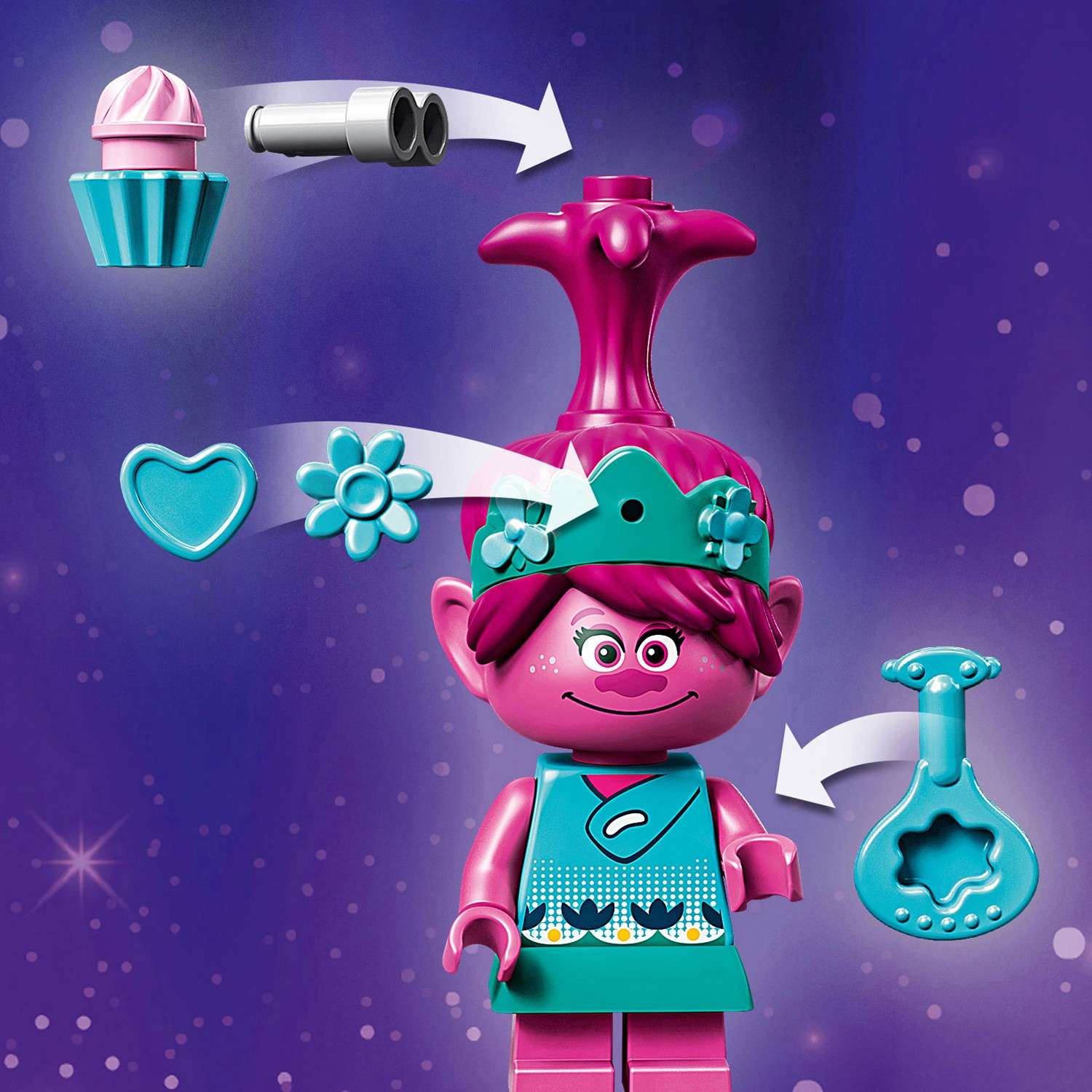 Конструктор LEGO Trolls Розочка на воздушном шаре блочный - фото 19