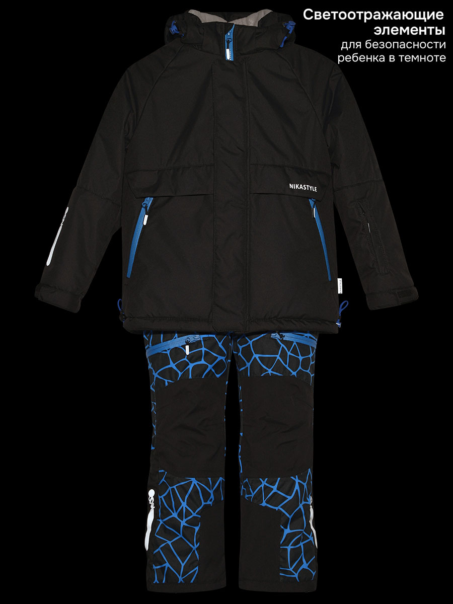Костюм NIKASTYLE 7з3125 черный/электрик - фото 19