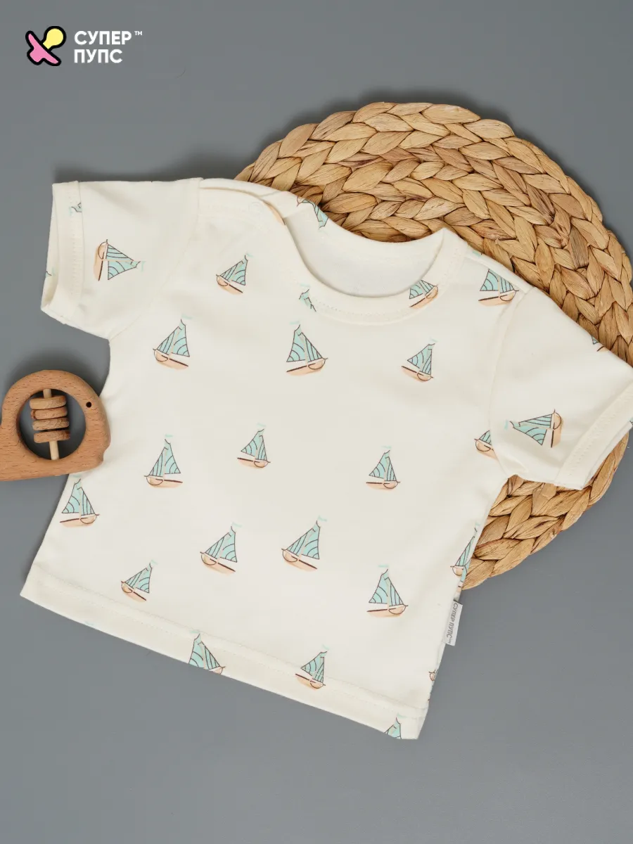 Футболка 4 шт Супер Пупс нбр/4пр/футб/КН/2026/мальчик - фото 13