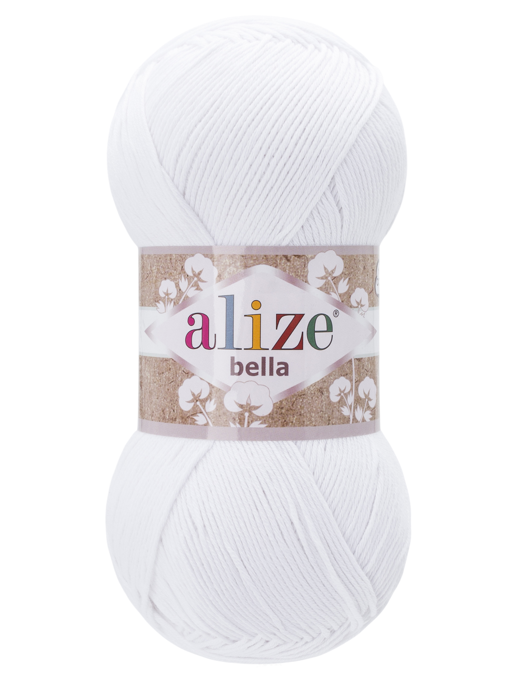 Пряжа Alize для теплой одежды Bella 100 100 гр 360 м 100% хлопок 5 мотков 55 белый - фото 4
