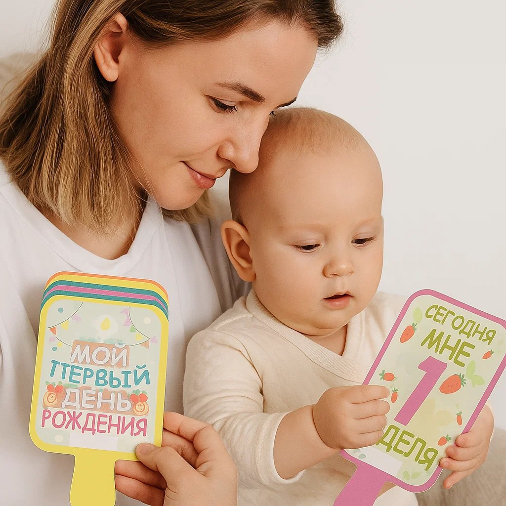 Карточки для фотосессии HappyLine Карточки для фотосессии малышам Первый Год - фото 1
