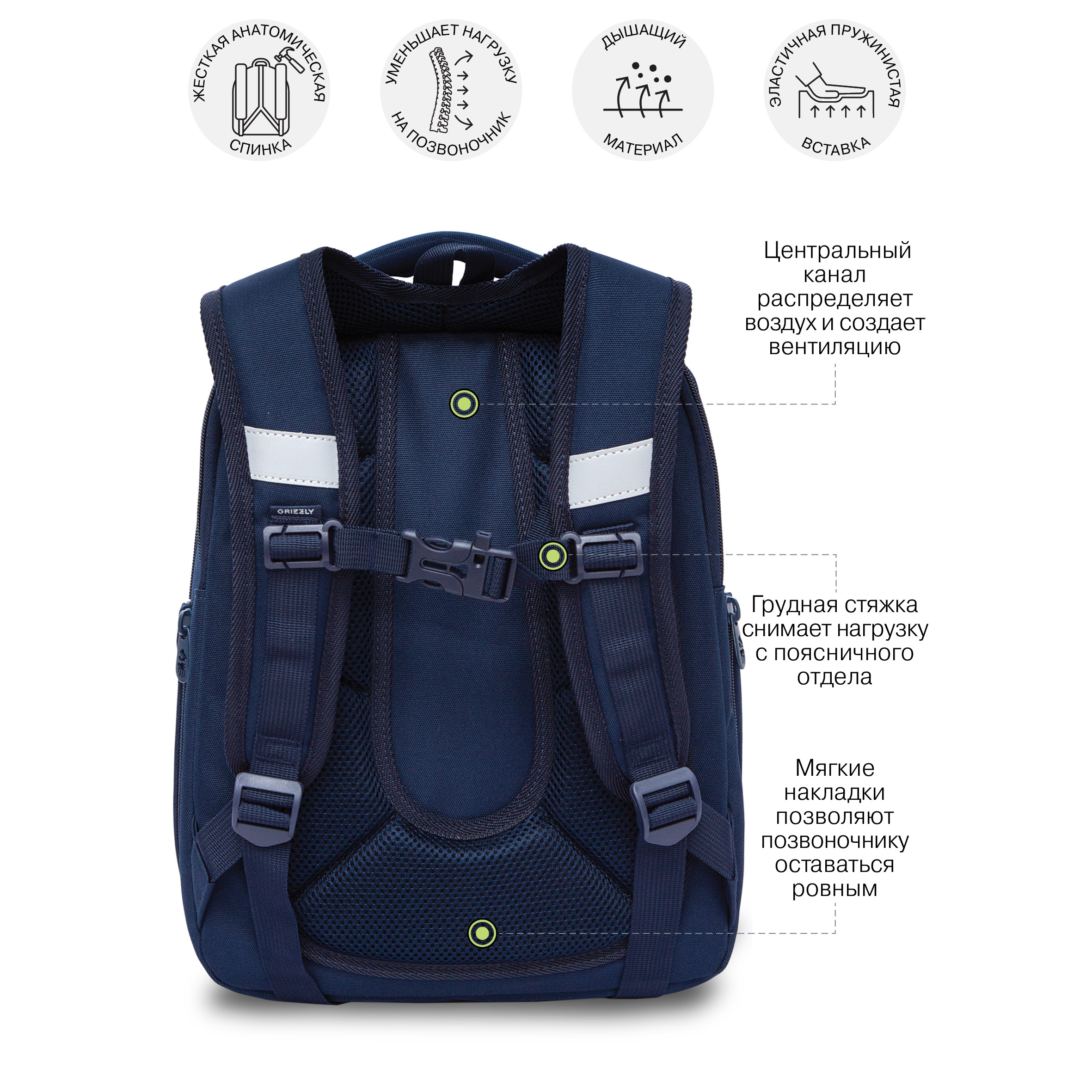 Ранец Grizzly для девочки - фото 9