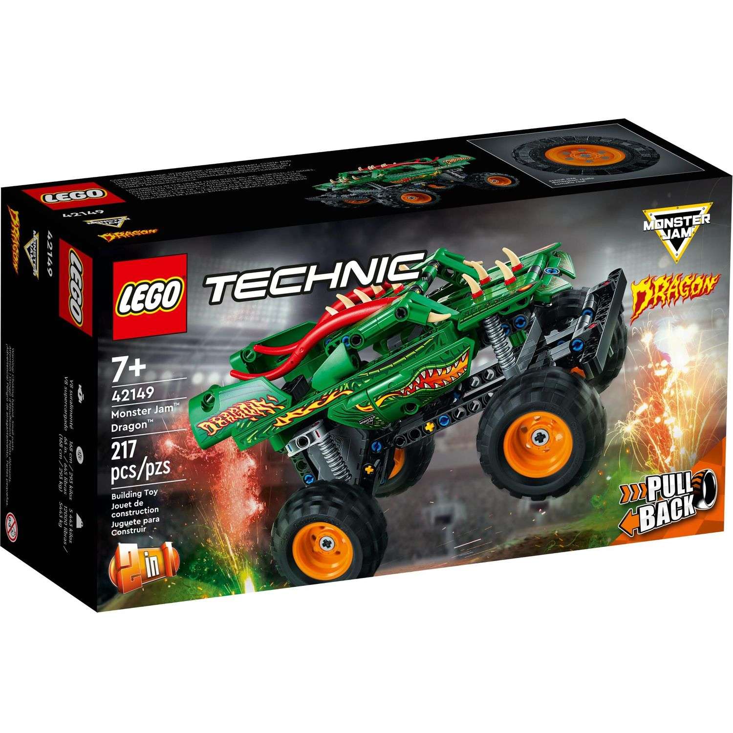 Конструктор LEGO Technic Монстер Джем Дракон 217 дет. - фото 1