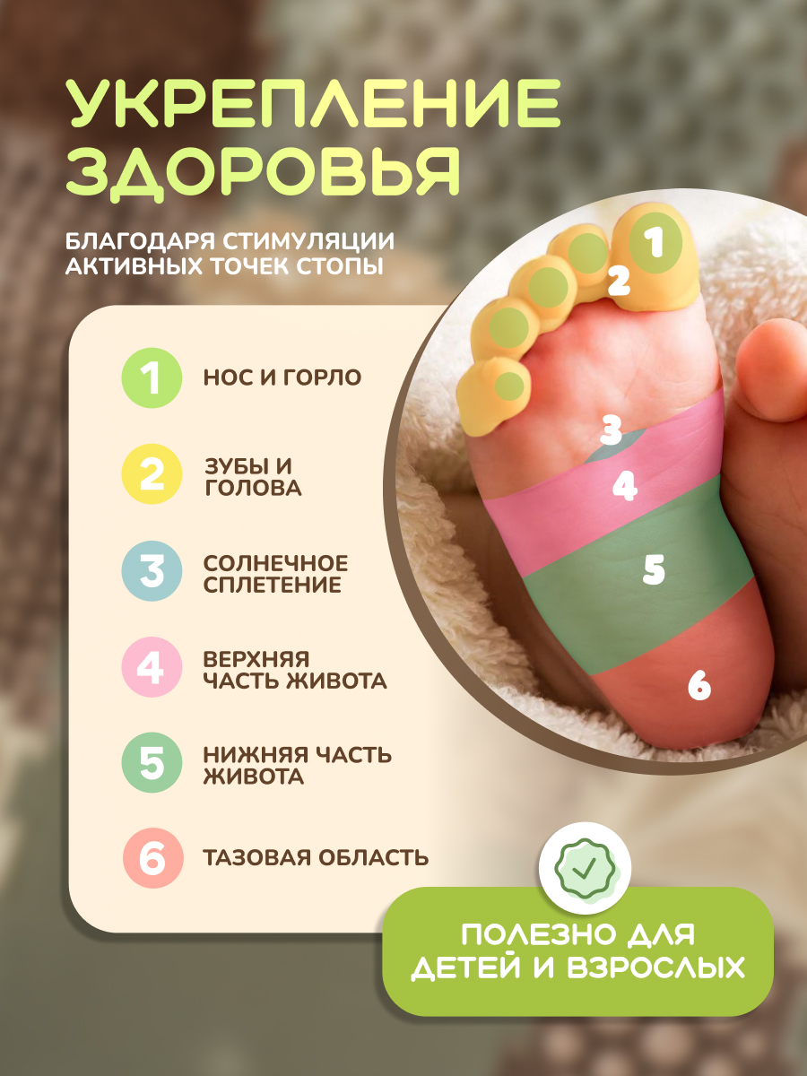 Коврик-пазл Ортодон массажный развивающий детский 26 x 147 см - фото 10