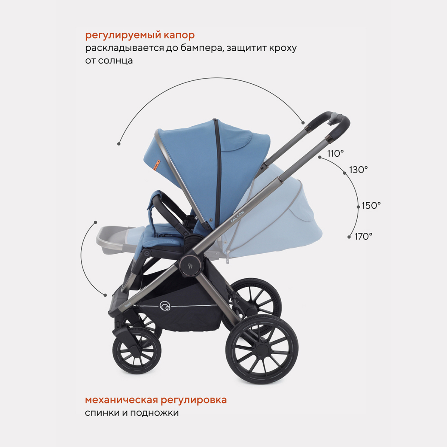 Коляска 3в1 Rant Falcon Blue - фото 5