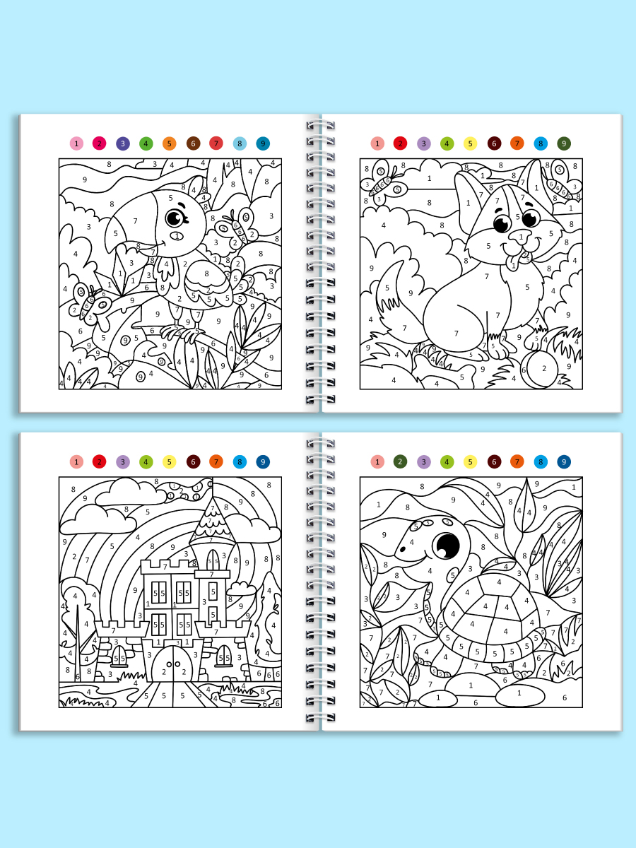 Раскраска по номерам Проф-Пресс 100 картинок. В мире приключений. 19х19 см - фото 8