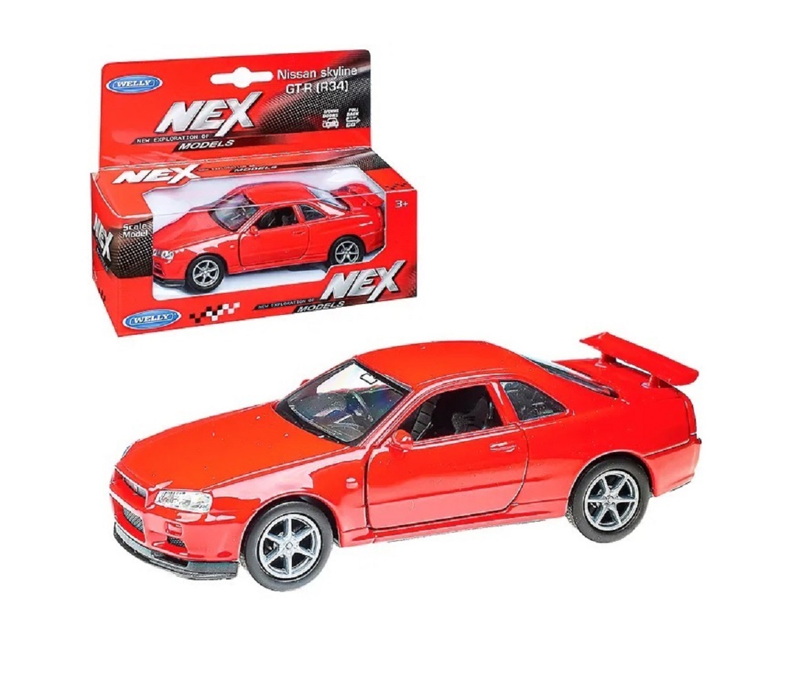 Автомобиль Welly Nissan Nissan Skyline GT-R R34 1:38 43798W-R - фото 1