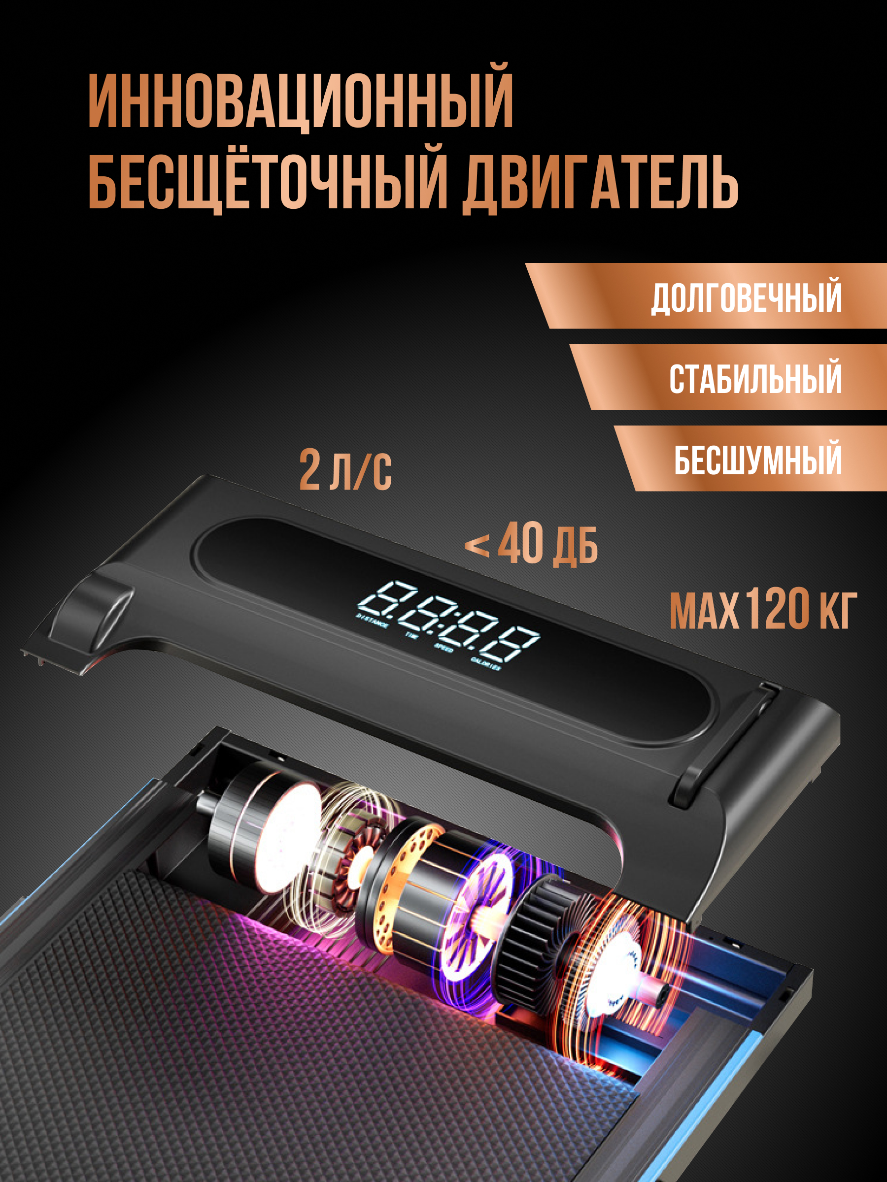 Беговая дорожка электрическая складная Perfetto Sport Libro PS-802 - фото 8