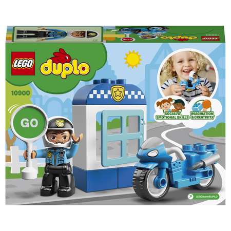 Конструктор LEGO DUPLO Town Полицейский мотоцикл блочный