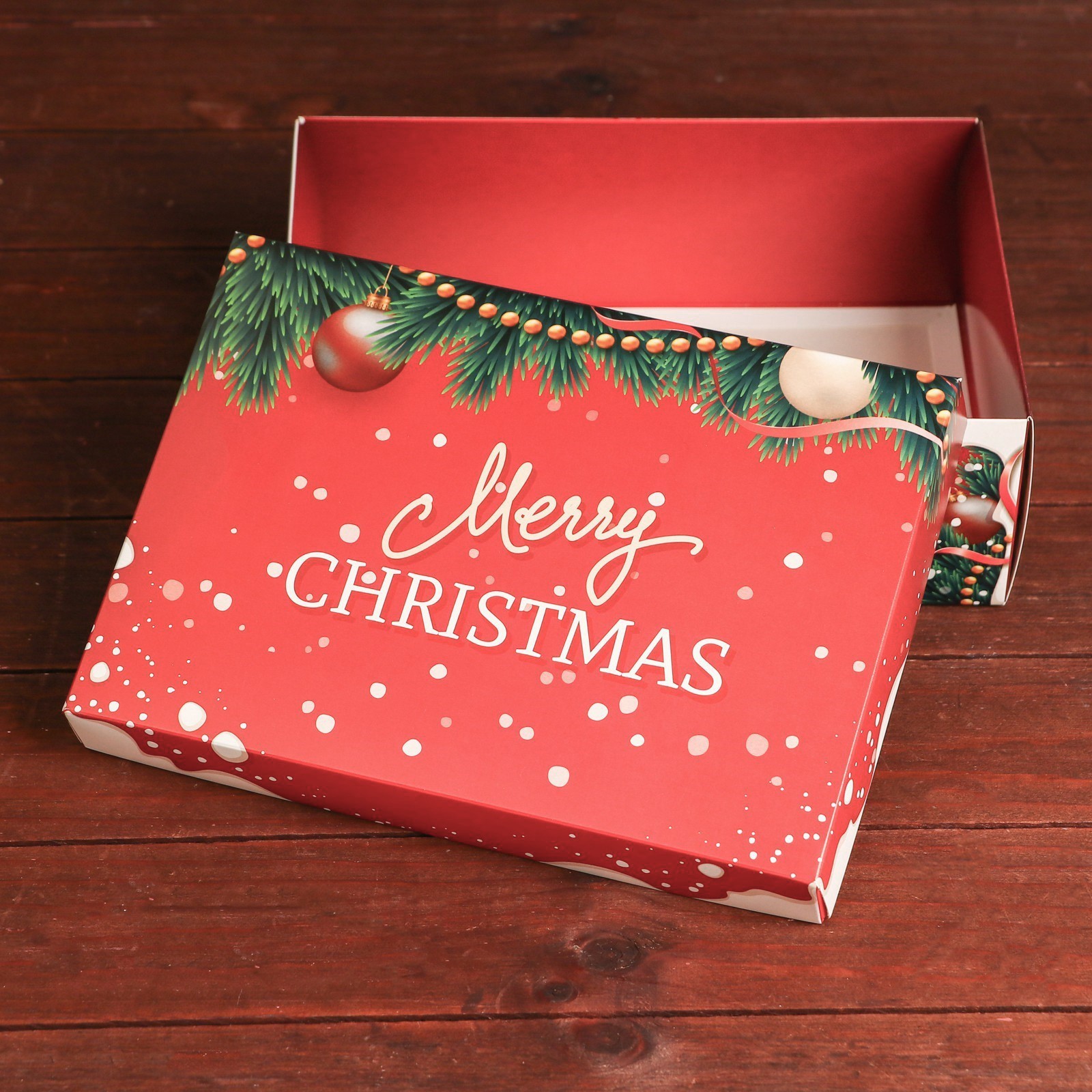Подарочная коробка, сборная UPAK LAND "Счастливого Рождества", 24 х 17 х 8 см - фото 4