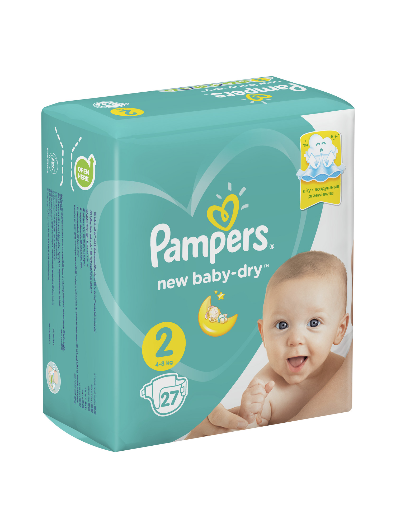 Подгузники Pampers New Baby-Dry 2 (4-8 кг) 27 шт. - фото 8