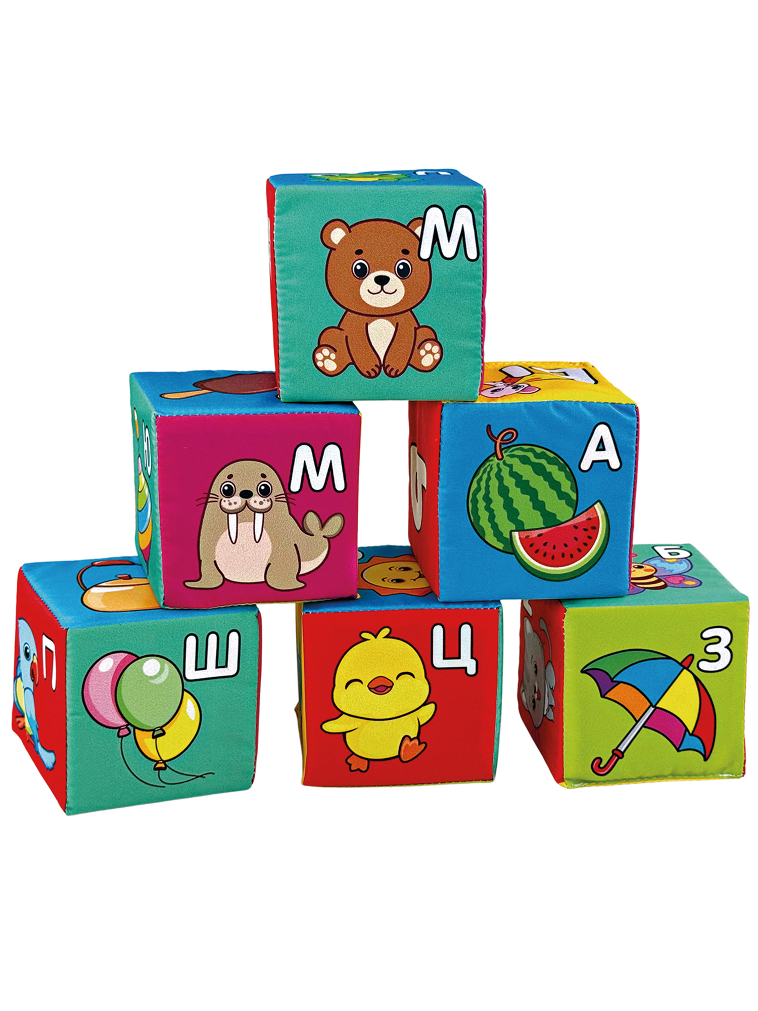 Игрушка Плюшики кубики Азбука - фото 1