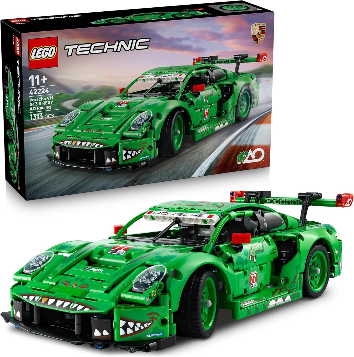 Конструктор LEGO Technic Porsche 911 GT3 R REXY AO 1313 дет. - фото 1