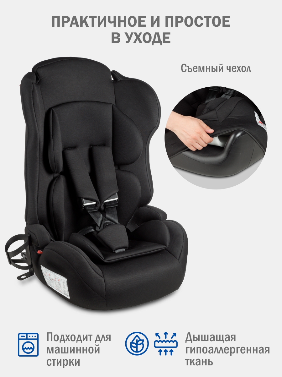 Автокресло SIGER НЕКСТ ISOFIX Isofix 1/2/3 (9-36 кг) черный - фото 2