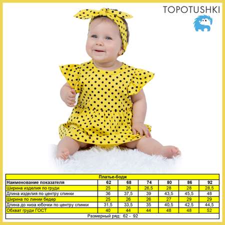 Платье-боди и повязка TOPOTUSHKI