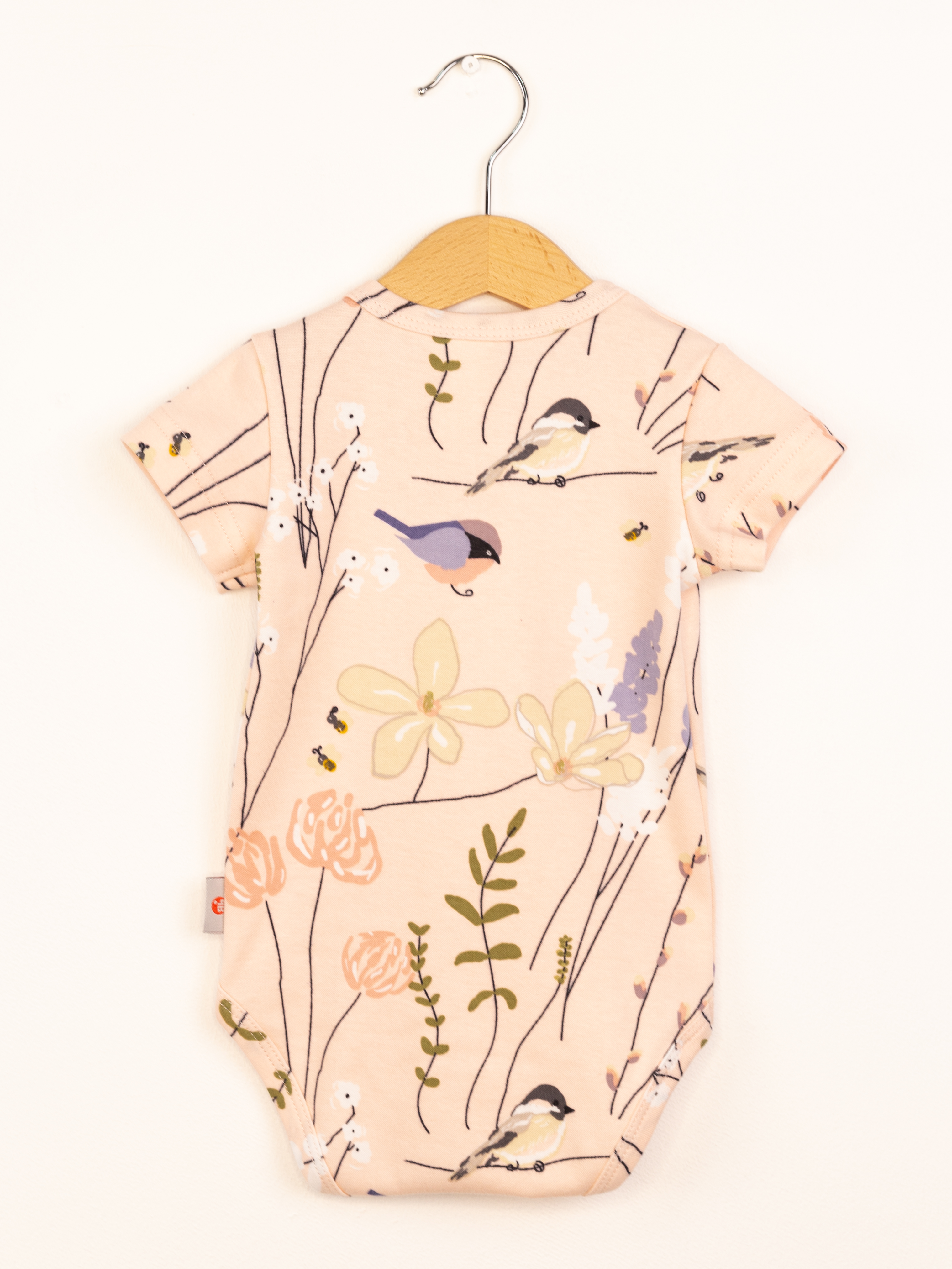 Боди Baby boom Б87/10013 Боди короткий рукав/птички на розовом - фото 2