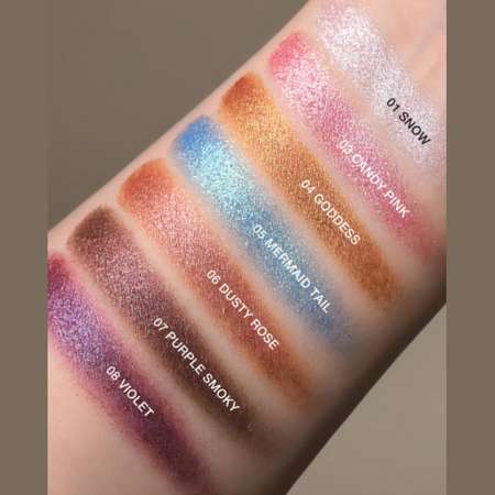 Тени для век RELOUIS pro eyeshadow sparkle тон 03 candy pink 2.9г
