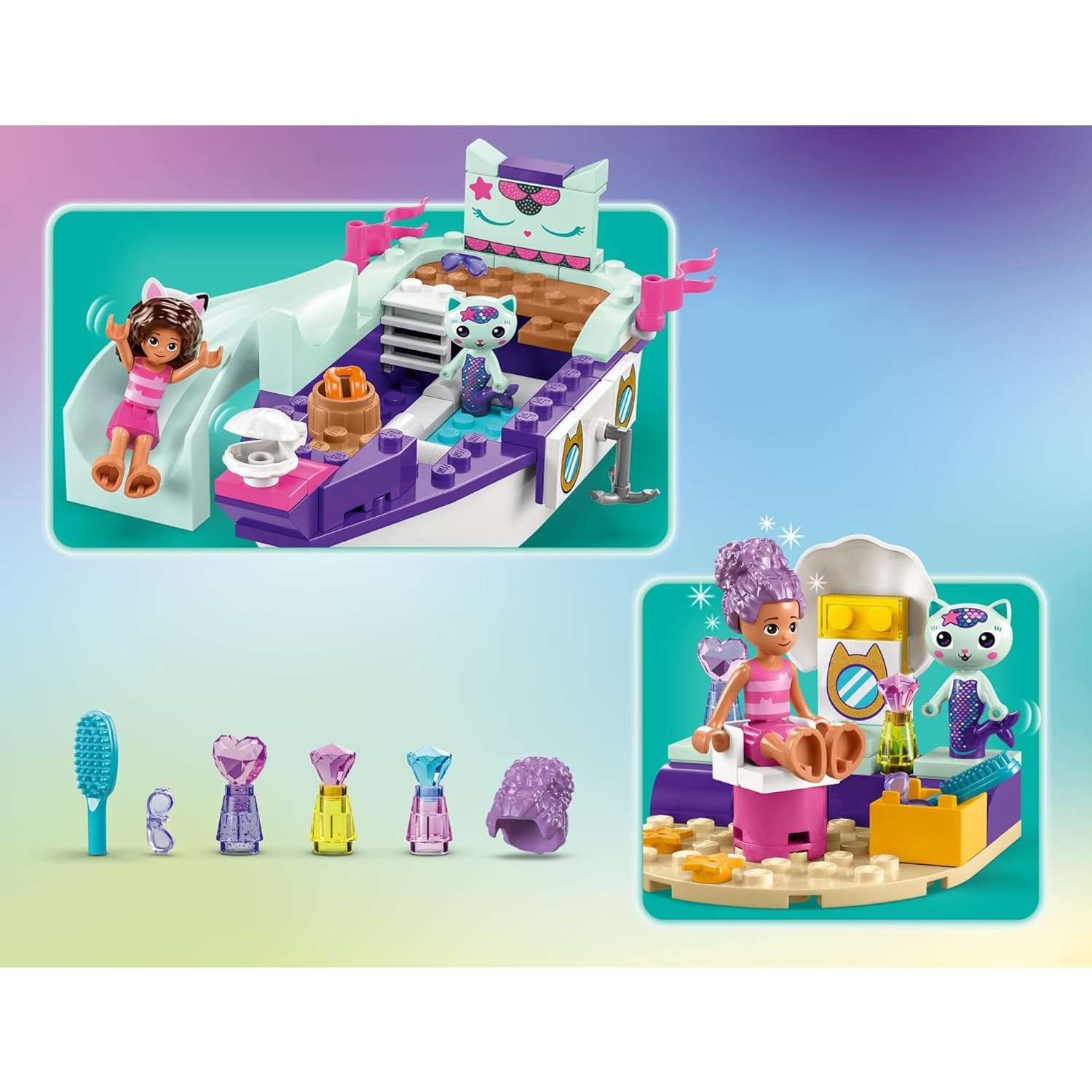 Конструктор LEGO Gabbys Dollhouse Gabby and MerCats Ship Spa 88 дет. - фото 2