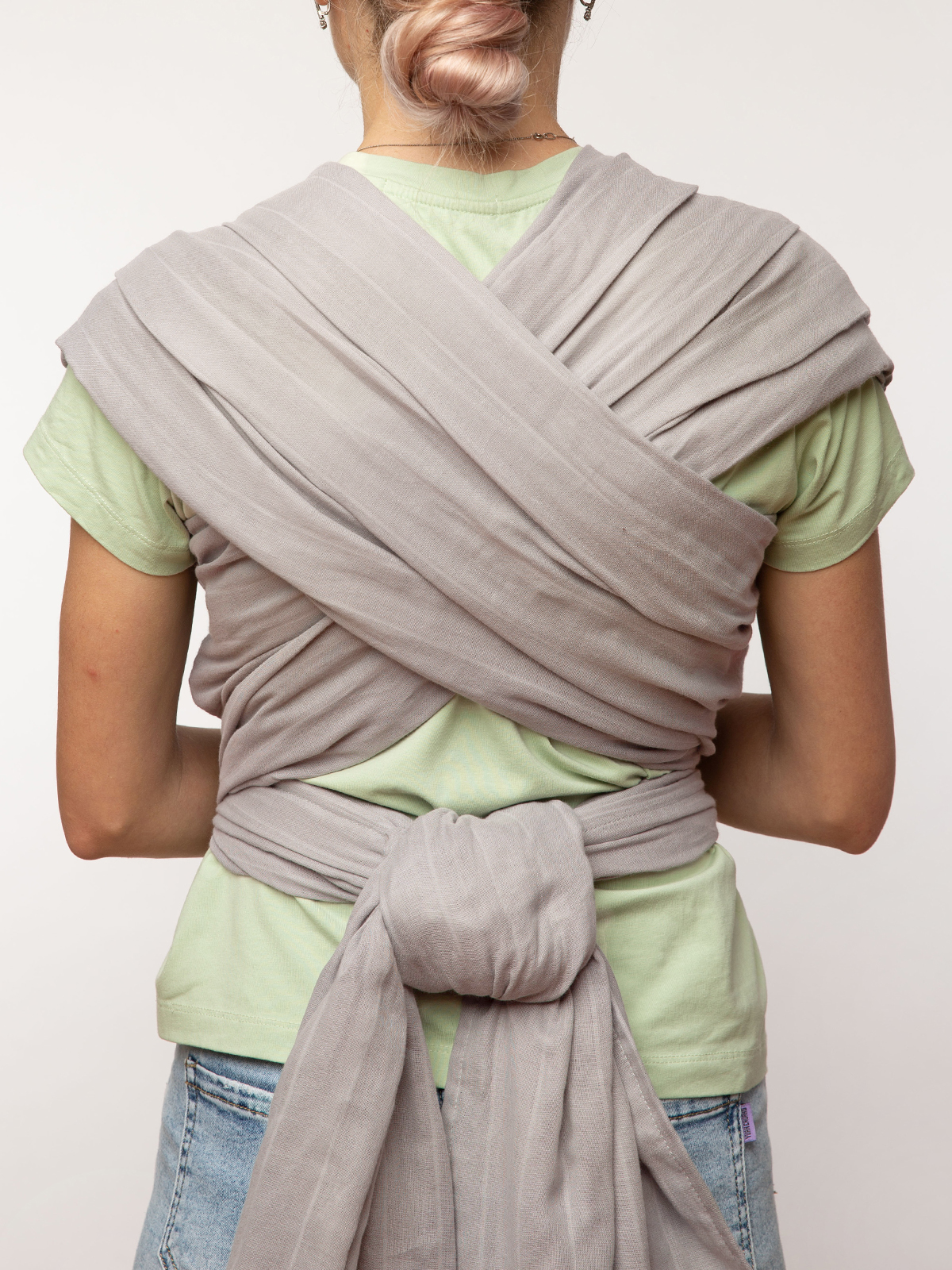 Слинг-шарф inlovery Муслин хлопок светло-бежевый - фото 9