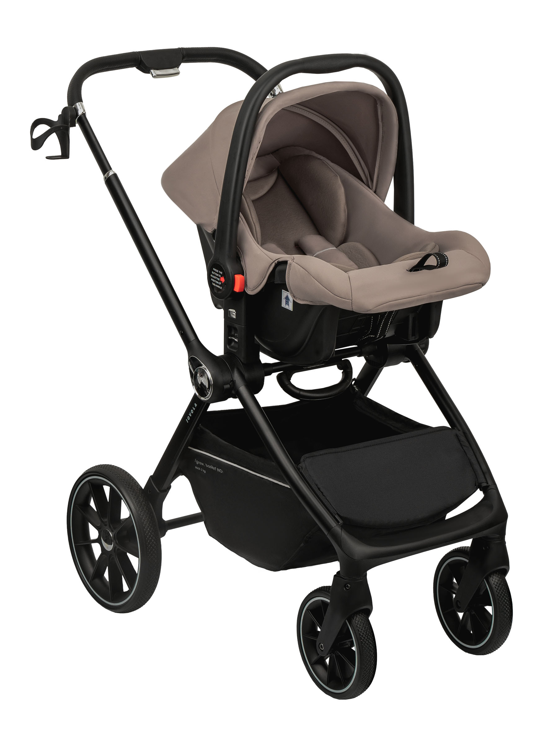 Коляска 3в1 JOVOLA Pepper 3в1, бежевый - фото 20